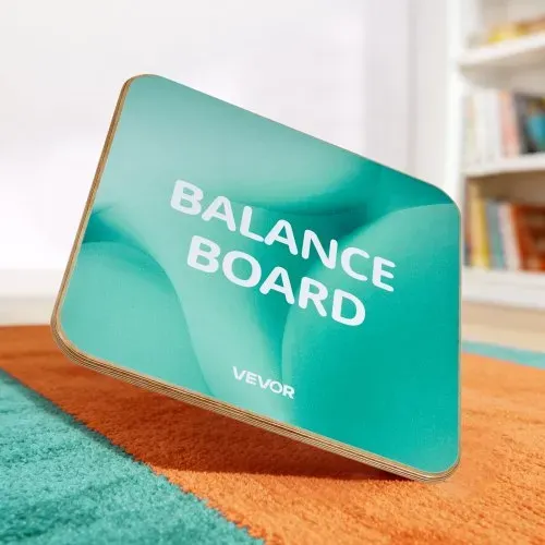 VEVOR Balance Board für Erwachsene 500 x 500 x 18 mm, 360° Drehbares Wackelbrett, 3-fach Verstellbares Balance-Trainingsgerät aus Holz, Rutschfeste Oberfläche für Core-Training, Heimfitnessstudio – Bild 7