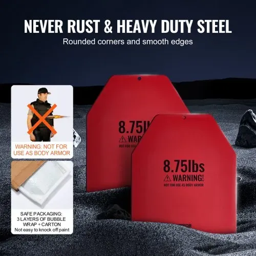 VEVOR Gewichtsplatten für Gewichtswesten 8 kg Set (2 x 4 kg), Flache Gewichtswestenplatten für WODs & Funktionelles Training, Ergonomisches Zusatzgewicht für Krafttraining, Laufen und Fitness, Rot – Bild 3