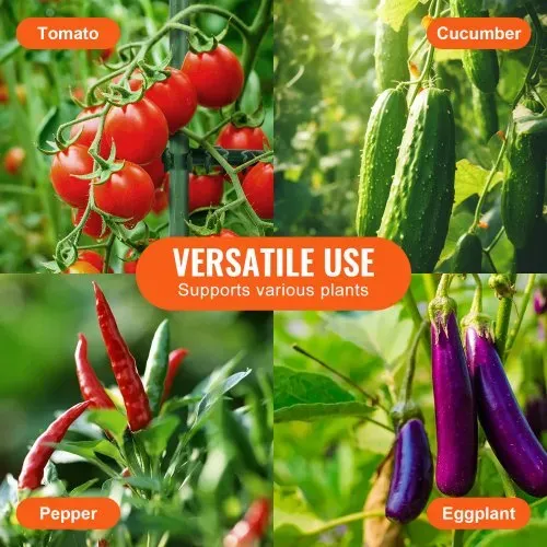 VEVOR 4er-Pack Tomatenkäfige für den Garten, 63 Zoll Tomaten-Spalier-Pflanzenpfahl-Unterstützung, stapelbarer hoher Pflanzenstützkäfig, für Hochbeete, Gemüse, Blumen und Kletterpflanzen – Bild 5