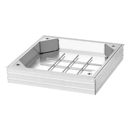 VEVOR Schachtabdeckung mit Rahmen 30 x 30 cm, Unsichtbarer Schachtdeckel Auspflasterbarer Klärgrubendeckel aus Aluminiumlegierung für Integrierten Abflusskanal auf Gehwegen in Gärten auf Terrasse – Bild 10