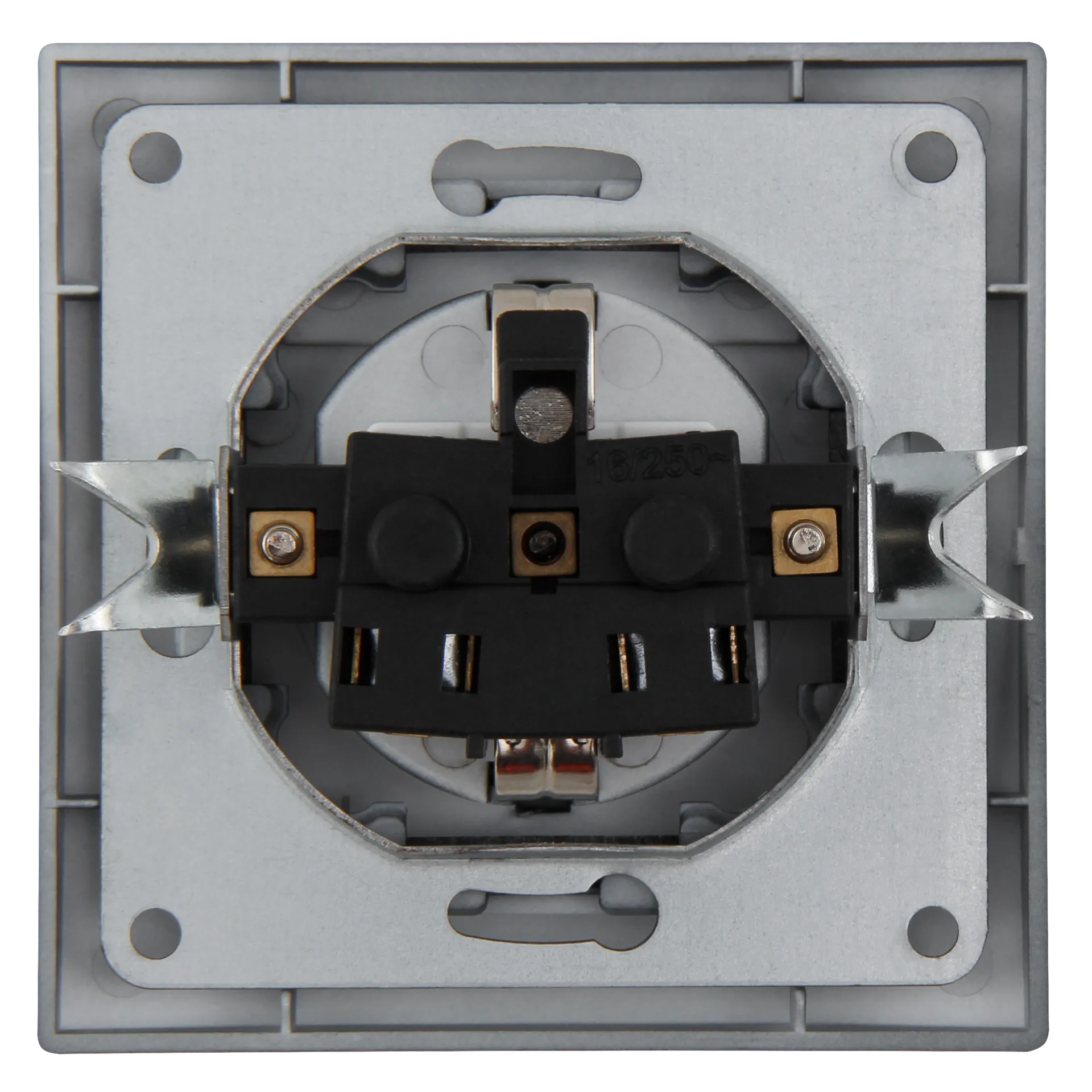 Schutzkontakt-Steckdose McPower ''Flair'', 250V~/16A, UP, IP44, anthrazit,3er-Pack – Bild 3
