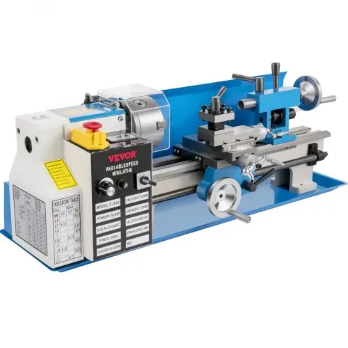 VEVOR Mini Drehmaschine 550 W, Metall Mini Drehmaschine Max. 2500 U / Min, Metallbank Drehmaschine, Metall Mini Drehmaschine, Tischdrehmaschine, Gewinde 12-52 TPI, Mini Drehbank metall, Zubehör Inkl. – Bild 9