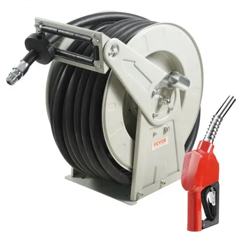 VEVOR Schlauchtrommel 25,4 mm x 15,24 m Schlauchaufroller Luftschlauchtrommel Max. Arbeitsdruck 300 PSI Druckluftschlauchtrommel Diesel Kerosin für Autohäuser Werkstatt Heimstudio Garage – Bild 9