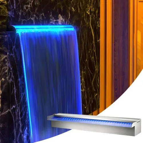 VEVOR Schwalldusche Poolfontäne LED 23,6 " x 4,5" x 3,1 " Poolbrunnen 1,3" Wasserfontäne 0,87" Dekoration Gartenteich – Bild 7