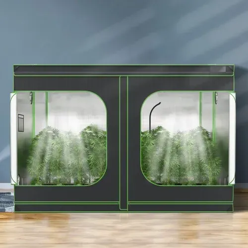 VEVOR Growbox 305 x 305 x 203 cm Gewächshaus aus 19 mm Stahl-Rahmen und 600D Oxford-Gewebe Growtent 60 kg Tragfähigkeit Growschrank Geeignet für 400 W Wachstumslicht Indoor Zuchtzelt – Bild 7