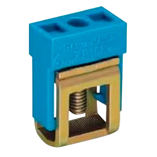 Anschlussklemme WAGO, blau, mit Schraubanschluss Anschlussklemme WAGO, blau, mit Schraubanschluss