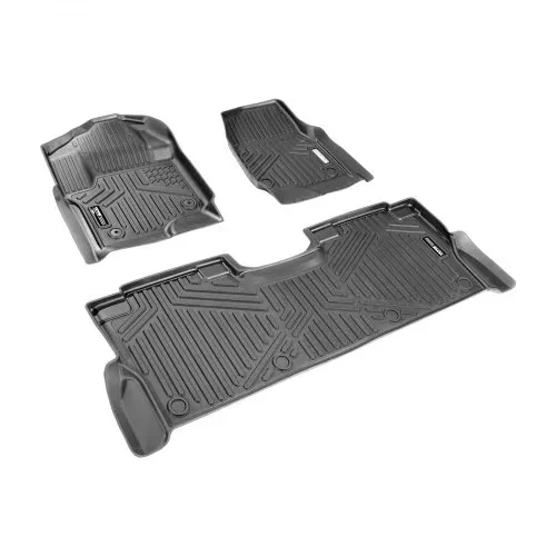 VEVOR Autofußmatten (3-tlg.) für Ford F250 F350 F450 F550 2017-2024 2025 Super Duty Crew Cab Bucket Seat mit Ablage unter dem Sitz, wetterfeste maßgeschneiderte Fußmatten aus TPE Bodeneinlagen – Bild 9