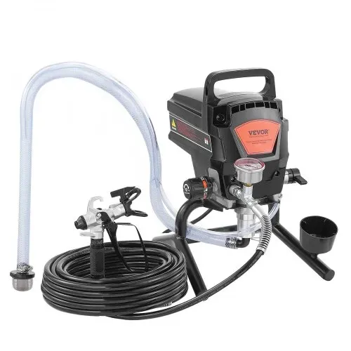 VEVOR Tragbares Airless-Farbspritzgerät, 950 W, 3000 psi, Hocheffizientes Elektrisches Spritzgerät, Farbspritzgeräte Spritzlackiermaschine Hochdruck-Airless-Farbsprühsystem mit 15 m Schlauchlänge – Bild 8
