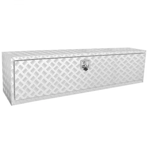 VEVOR Unterboden-Lkw-Box, 1524 x 430 x 460 mm Pickup-Aufbewahrungsbox, Aluminium-Werkzeugkasten mit Schloss & Schlüsseln, Wasserdichte Anhänger-Werkzeugkiste für Lkw, Transporter, Anhänger usw. VEVOR Unterboden-Lkw-Box, 1524 x 430 x 460 mm Pickup-Aufbewahrungsbox, Aluminium-Werkzeugkasten mit Schloss & Schlüsseln, Wasserdichte Anhänger-Werkzeugkiste für Lkw, Transporter, Anhänger usw.