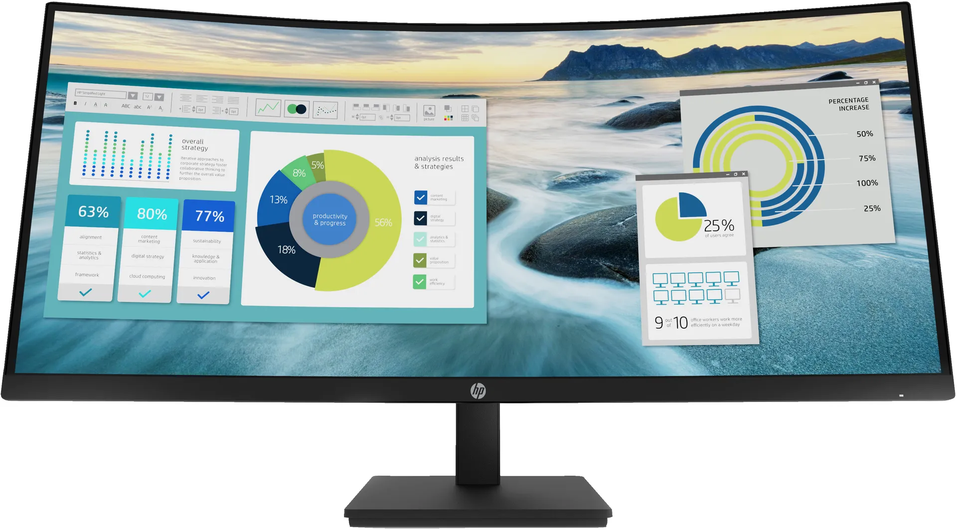 HP P34hcG4 WQHD-USB-C-Monitor mit Wölbung HP P34hcG4 WQHD-USB-C-Monitor mit Wölbung