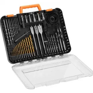VEVOR Bohrerset, 100-teilig, Schrauberbit-Set, Schraubendreherbit-Set geeignet zum Bohren und Schrauben in Holz, Metall und Zement, Bohrer-Sets Kombi-Set sortiert in geordneter Tragkoffer VEVOR Bohrerset, 100-teilig, Schrauberbit-Set, Schraubendreherbit-Set geeignet zum Bohren und Schrauben in Holz, Metall und Zement, Bohrer-Sets Kombi-Set sortiert in geordneter Tragkoffer