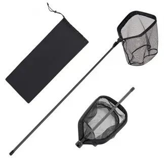 VEVOR Angelkescher mit Teleskopstange und Aufbewahrungsbeutel, Unterfangkescher aus Kohlefaser und Nylonummanteltem PVC, Fischkescher 187 cm Gesamtlänge, Forellenkescher für Kajak Boot Ufer VEVOR Angelkescher mit Teleskopstange und Aufbewahrungsbeutel, Unterfangkescher aus Kohlefaser und Nylonummanteltem PVC, Fischkescher 187 cm Gesamtlänge, Forellenkescher für Kajak Boot Ufer