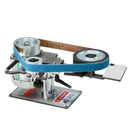 VEVOR Bandschleifmaschine, 762x25,4mm Bandpolierer mit variabler Geschwindigkeit und VFD, 550 W Polier- und Schleifmaschine mit 2 Schleifformen und 3 Schleifbändern für die Metallbearbeitung, Messerherstellung – Bild 9