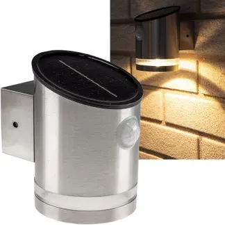 LED Solar Wandleuchte “SWL 119-ES” PIR Bewegungsmelder, IP44, Edelstahl LED Solar Wandleuchte “SWL 119-ES” PIR Bewegungsmelder, IP44, Edelstahl