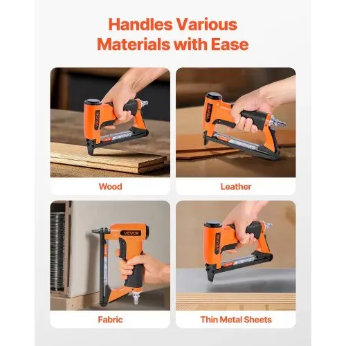 VEVOR Druckluft-Tacker, Druckluftnagler für Feindrahtklammern der Serie 80, 12,8 mm Krone, 6-16 mm Länge, max. 150 Stk. Ladekapazität, für Polsterarbeiten, Holzarbeiten, Heimwerkerprojekte – Bild 5