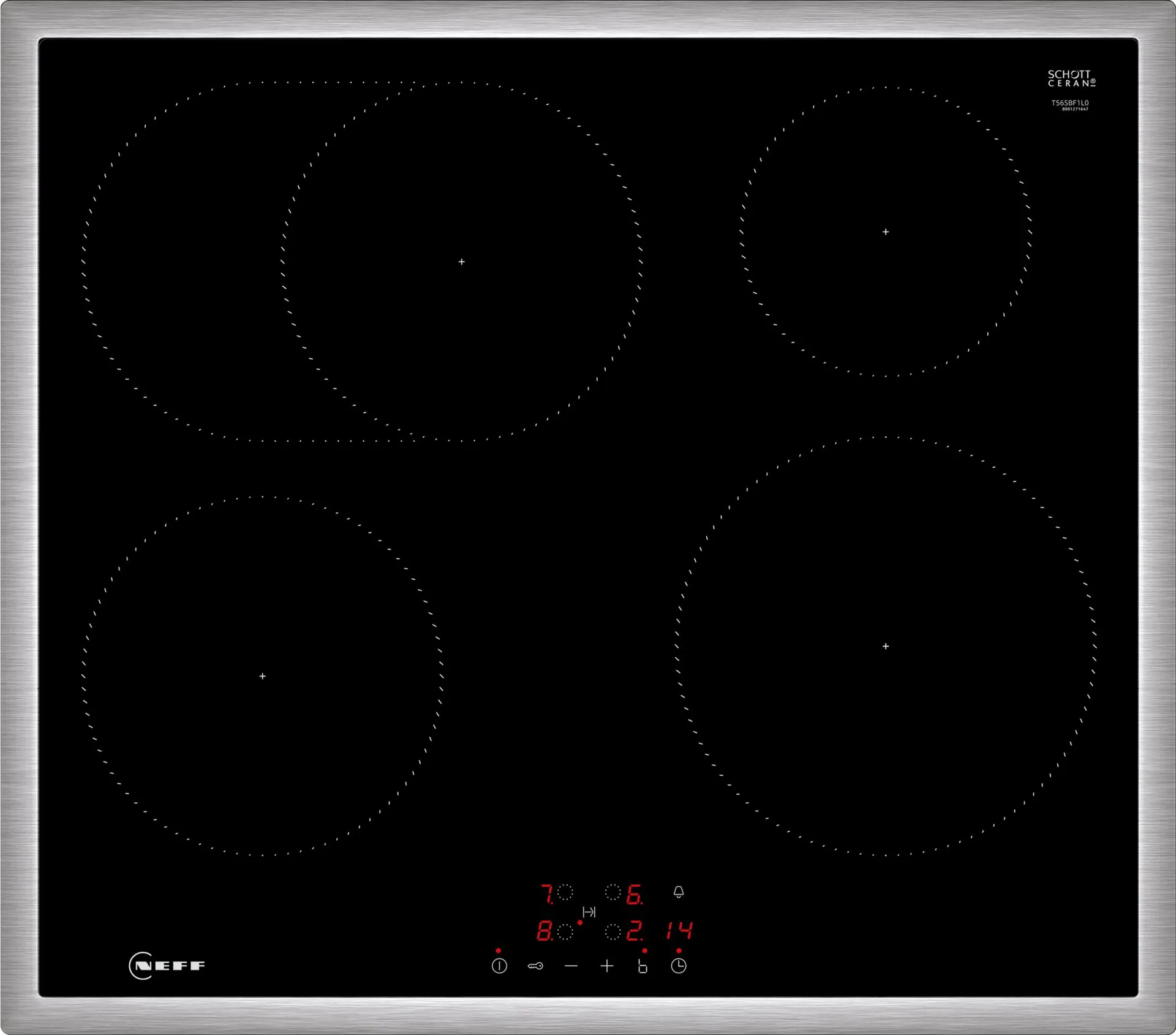 Neff T56SBF1L0 Kochfeld Schwarz Integriert 60 cm Zonen-Induktionskochfeld 4 Zone(n) Neff T56SBF1L0 Kochfeld Schwarz Integriert 60 cm Zonen-Induktionskochfeld 4 Zone(n)
