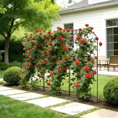 VEVOR Rankgitter, 180x52,5 cm 6er-Pack, Metall Rankhilfe mit Pulverbeschichteter Oberfläche & Verriegelungsmechanismus, Kletterhilfe, Garten Spalier, Pflanzengitter für Blumen, Gemüse & Rosen – Bild 7