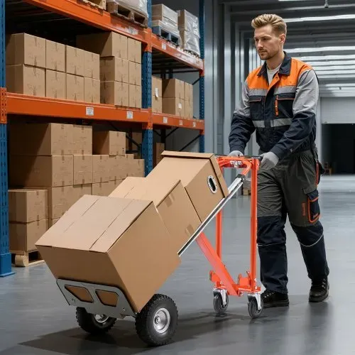 VEVOR 4-in-1-Sackkarre, 453,6 kg Tragkraft im 4-Rad-Modus, umwandelbare Transportkarre mit rutschfestem Griff & Rädern, Handkarre aus Aluminiumlegierung, Transportroller für Umzüge, Büros & Lager – Bild 7