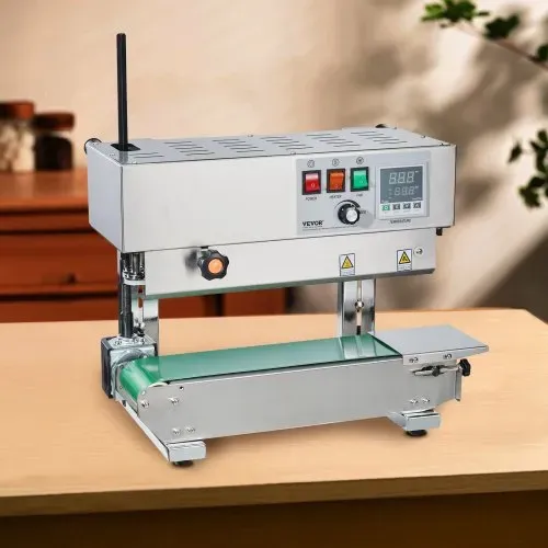 VEVOR Durchgehende Beutelband-Versiegelungsmaschine, 0,24-0,47 Zoll/6-12 mm Siegelbreite, vertikale Bandsiegelmaschine mit digitaler Temperaturregelung, Beutelsiegelgerät aus Edelstahl für 0,02-0,8 mm starke Plastikbeutelfolien – Bild 7