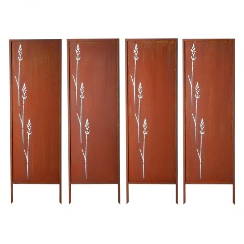 VEVOR Paravent 50×160 cm 4er-Pack, Raumteiler, Trennwand mit Erdspießen & Kohlenstoffstahlplatte, Sichtschutz, Raumtrenner, Dekorative Sichtschutzwand für Garten, Terrasse, Hof, Balkon VEVOR Paravent 50×160 cm 4er-Pack, Raumteiler, Trennwand mit Erdspießen & Kohlenstoffstahlplatte, Sichtschutz, Raumtrenner, Dekorative Sichtschutzwand für Garten, Terrasse, Hof, Balkon