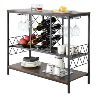 VEVOR Industrieller Barschrank, 1 m Weintisch für Spirituosen und Gläser, Anrichte Buffetschrank mit Glashalter & Weinregal, Freistehender Bauernhof Holz Barschrank für Wohnzimmer Home Bar VEVOR Industrieller Barschrank, 1 m Weintisch für Spirituosen und Gläser, Anrichte Buffetschrank mit Glashalter & Weinregal, Freistehender Bauernhof Holz Barschrank für Wohnzimmer Home Bar