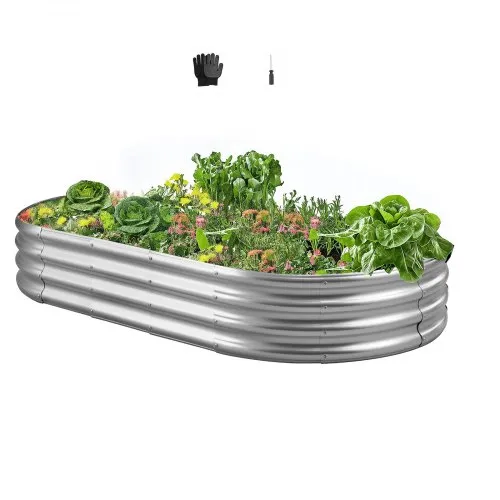 VEVOR Hochbeet Metall 1800x900x290 mm, Pflanzbeet, Gemüsebeet, Pflanzkasten mit offenem Boden & abgerundeten Kanten, Blumenbeet, Kräuterbeet, ideal für Gemüse, Blumen, Kräuter & Sukkulenten, Oval VEVOR Hochbeet Metall 1800x900x290 mm, Pflanzbeet, Gemüsebeet, Pflanzkasten mit offenem Boden & abgerundeten Kanten, Blumenbeet, Kräuterbeet, ideal für Gemüse, Blumen, Kräuter & Sukkulenten, Oval