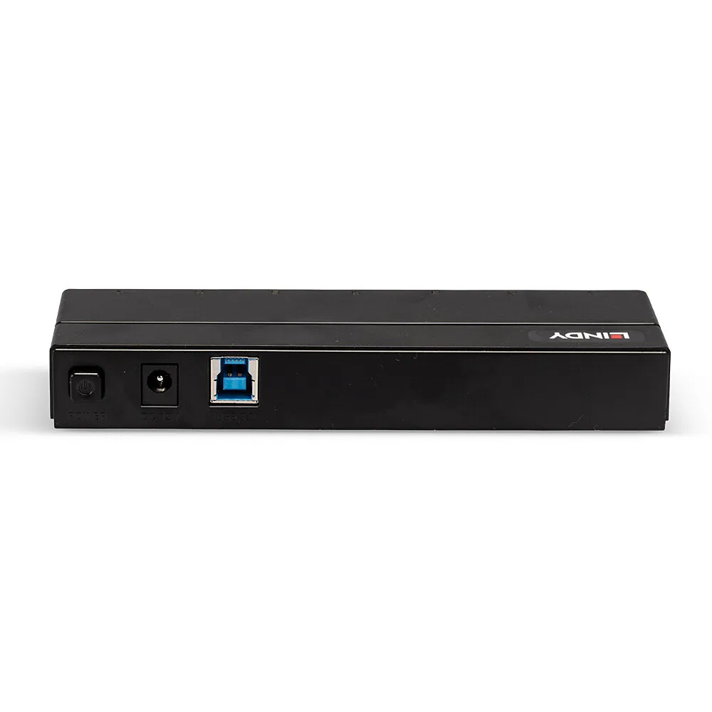Lindy 43228 Schnittstellen-Hub USB 3.2 Gen 1 (3.1 Gen 1) Type-A 5000 Mbit/s Schwarz – Bild 4