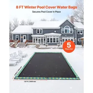 VEVOR Pool Beschwerungssack, 5er Pack à 240×30 cm, 0,3 mm dicke PVC-Wassersäcke mit Reflektorstreifen u. mit auslaufsicherem Schraubverschluss, zur Befestigung von Poolabdeckungen im Winter, grün VEVOR Pool Beschwerungssack, 5er Pack à 240×30 cm, 0,3 mm dicke PVC-Wassersäcke mit Reflektorstreifen u. mit auslaufsicherem Schraubverschluss, zur Befestigung von Poolabdeckungen im Winter, grün