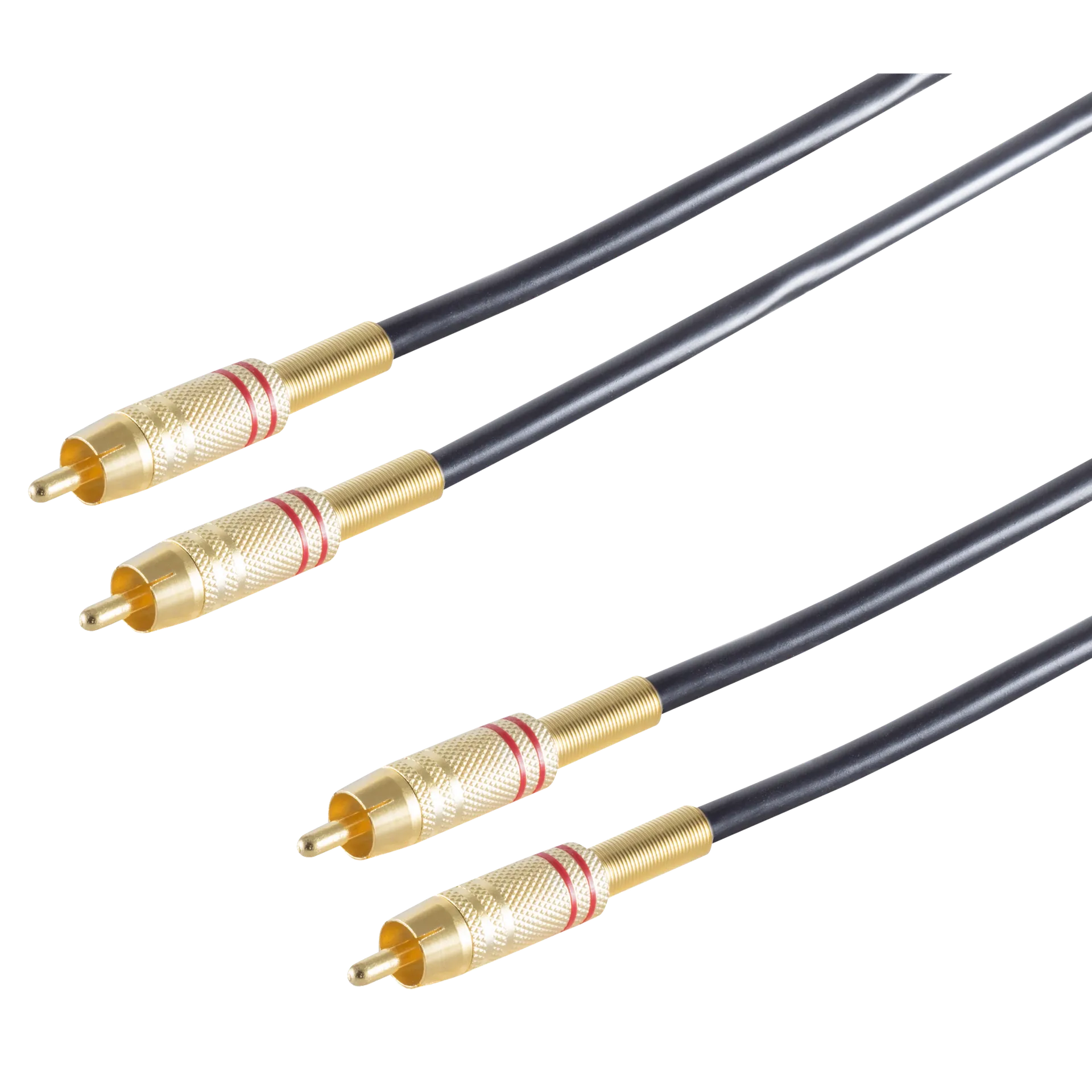 Premium Cinch- Verbindung 0,5m, Stereo, vergoldet, Stecker-Stecker Premium Cinch- Verbindung 0,5m, Stereo, vergoldet, Stecker-Stecker