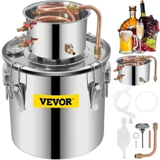 VEVOR Der 20,82 L Destillatwasserkessel der Moonlight-Wasserkessel das destillierte Wasser der Wasserdestillierer die 5,5 GAL-Weindestillation Stahl VEVOR Der 20,82 L Destillatwasserkessel der Moonlight-Wasserkessel das destillierte Wasser der Wasserdestillierer die 5,5 GAL-Weindestillation Stahl