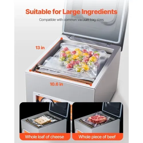 VEVOR Kammer-Vakuumierer 260 W Vakuumiergerät für feuchte Lebensmittel Fleisch Marinaden usw. kompakte Größe mit 26 cm Versiegelungslänge Anwendung in der privaten Küche und im gewerblichen Bereich – Bild 3