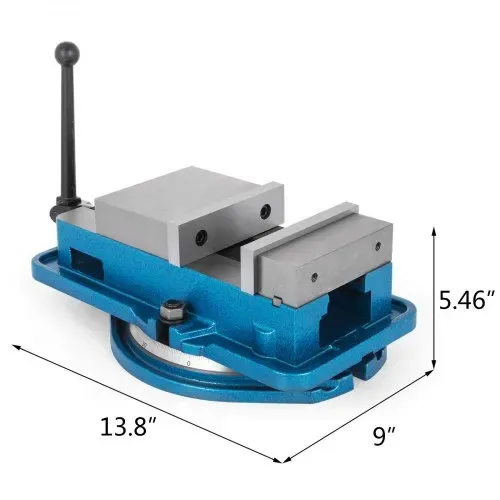 VEVOR Schraubzwingen-Schraubstock 125 mm, Tischschraubstock 125 mm, Bench Clamps 140 mm, Metall Professionelle Gusseisen Schraubstock für Säulenbohrer Breite Backen – Bild 7