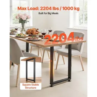 VEVOR Tischkufen aus Vierkantprofilen 2er-Set 450×740 mm, Tischuntergestell max. 1000 kg, Tischbeine, Möbelfüße, Tischgestell, Tischfüße für Schreibtische, Couchtisch, Esstische, Schwarz VEVOR Tischkufen aus Vierkantprofilen 2er-Set 450×740 mm, Tischuntergestell max. 1000 kg, Tischbeine, Möbelfüße, Tischgestell, Tischfüße für Schreibtische, Couchtisch, Esstische, Schwarz