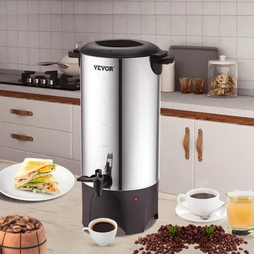 VEVOR Kommerzielle Heißgetränkespender Kaffee Heißwasserspender 50 Tassen, 1000 W Warmhaltebehälter Heißwasserspender 7,4 L Warmhaltebehälter Säfteimer für Büro, Partys, Café, Picknicks usw. – Bild 7
