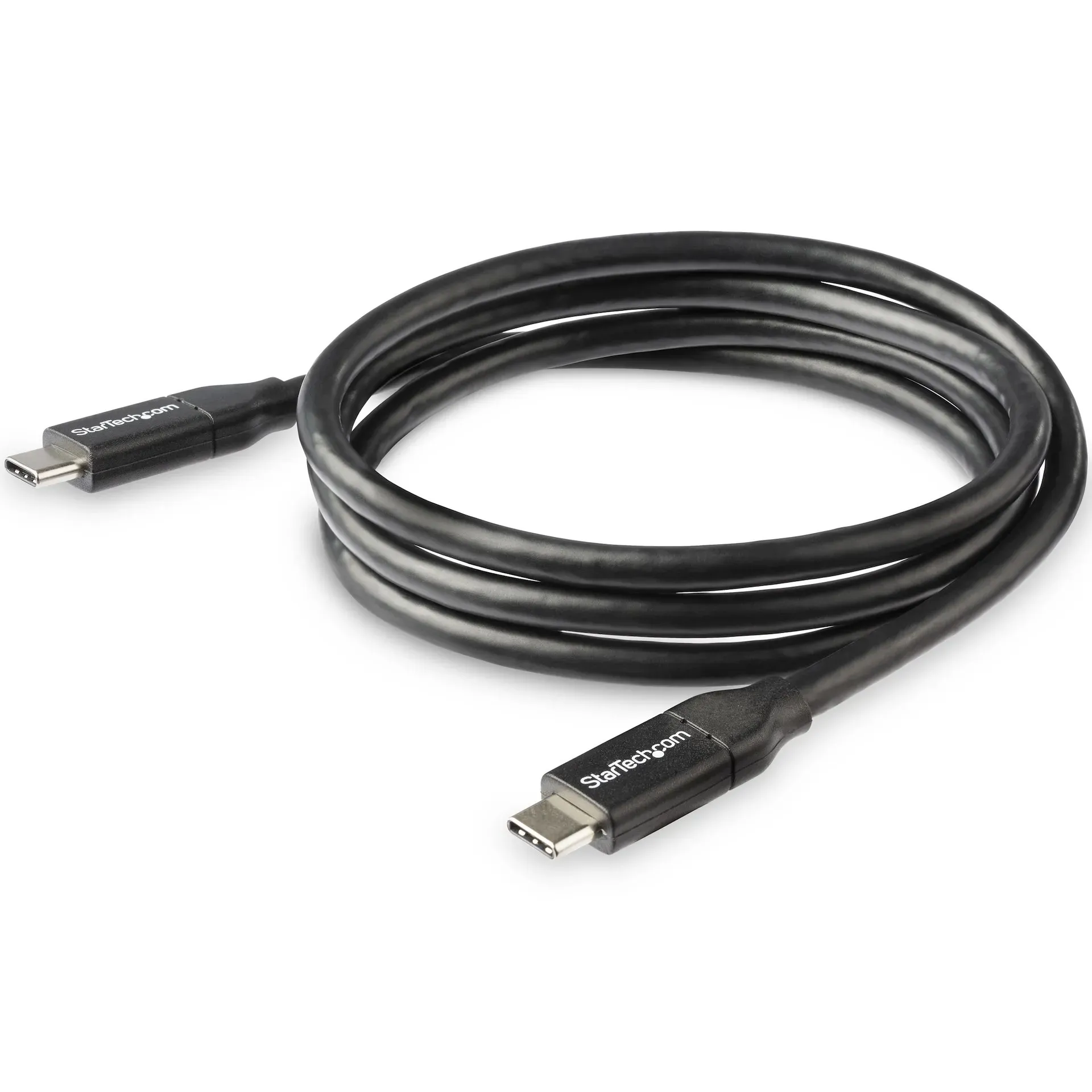 StarTech.com 1m USB-C-Schnellladekabel, Laden und Synchronisieren, 100W (5A) Power Delivery, USB 2.0, USB-IF-zertifiziert, Schwarz - USB C Ladekabel – Bild 4