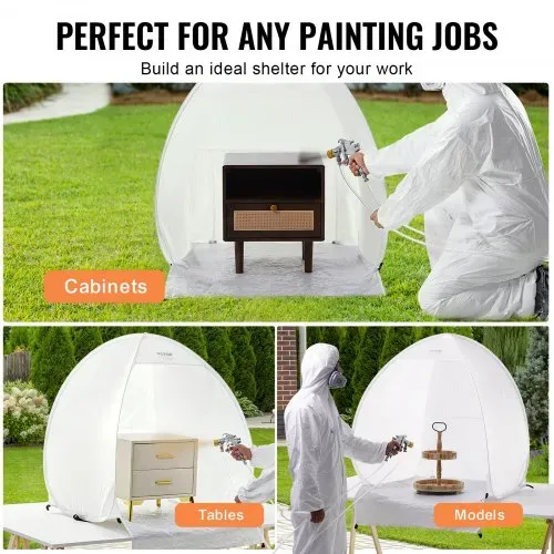 VEVOR Sprühfarben-Unterstand, 40 x 35 x 40 Zoll, tragbares Pop-Up-Sprühfarbenzelt mit integriertem Boden, Abluftfenster und Aufbewahrungstasche, faltbare Lackierkabine für Möbel, DIY-Hobby-Werkzeug-Malstation – Bild 5