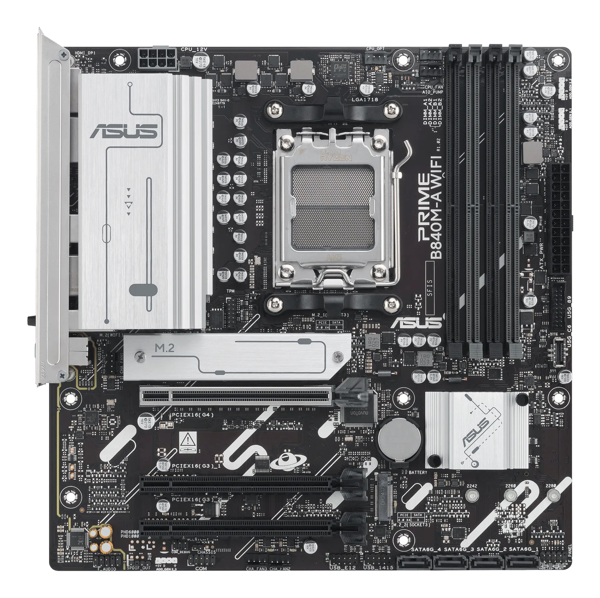ASUS PRIME B840M-A WIFI AMD B840 Sockel AM5 micro ATX – Bild 2
