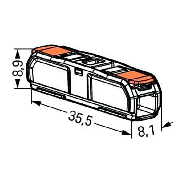 Durchgangsverbinder WAGO mit Hebel, alle Leiterarten, max. 4mm², max. 85°C – Bild 3