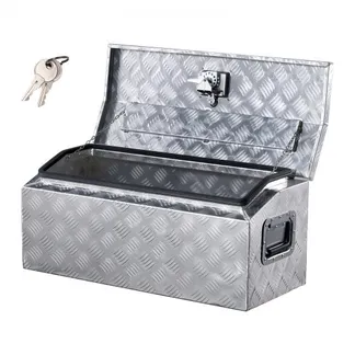 VEVOR Werkzeugkasten aus Aluminium für die Ladefläche, gestreifte Werkzeugkiste (762 x 330,2 x 330,2 mm) mit seitlichem Griff & T-Lock-Schlüssel, Aufbewahrungs-Organizer für Anhänger Silber VEVOR Werkzeugkasten aus Aluminium für die Ladefläche, gestreifte Werkzeugkiste (762 x 330,2 x 330,2 mm) mit seitlichem Griff & T-Lock-Schlüssel, Aufbewahrungs-Organizer für Anhänger Silber
