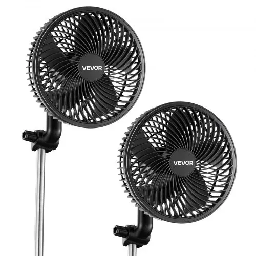 VEVOR Grow Ventilator mit Clip Oszillierend, 10 W-Clip-Ventilator mit USB-Anschluss, 9 Geschwindigkeitsstufen & Zirkulationsmodus, Umluftventilator für Umluft & Kühlung in Growbox, Growzelt, 2er-Set VEVOR Grow Ventilator mit Clip Oszillierend, 10 W-Clip-Ventilator mit USB-Anschluss, 9 Geschwindigkeitsstufen & Zirkulationsmodus, Umluftventilator für Umluft & Kühlung in Growbox, Growzelt, 2er-Set