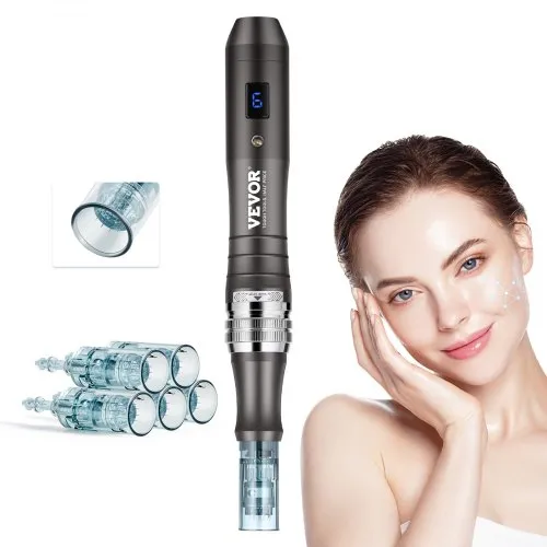 VEVOR Professioneller Microneedling-Stift, elektrischer Derma-Pen mit 5 x 16-poligen Einwegkartuschen, 6-Gang-Dermapen-Schönheitsgerät mit LCD-Display und 0–2,5 mm einstellbarer Nadellänge VEVOR Professioneller Microneedling-Stift, elektrischer Derma-Pen mit 5 x 16-poligen Einwegkartuschen, 6-Gang-Dermapen-Schönheitsgerät mit LCD-Display und 0–2,5 mm einstellbarer Nadellänge