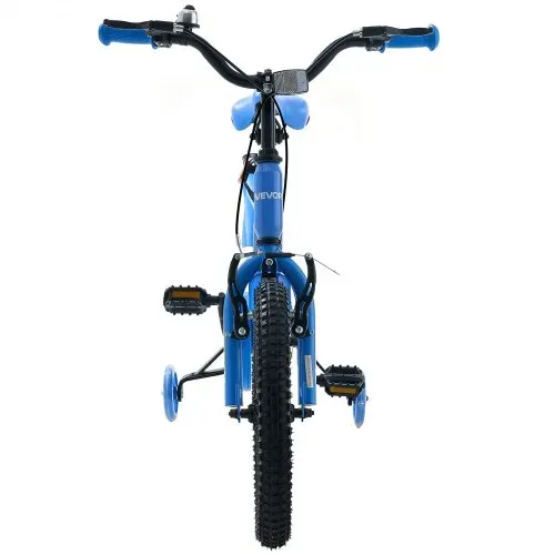 VEVOR Kinderfahrrad für 4-7 Straßenfahrrad 16 Zoll mit Stützrädern Blau, Kinderrad für Jungen & Mädchen, aus Kohlenstoffstahl, BMX-Stil, Doppelbremsen, Sattel & Lenker Verstellbar, Getränkehalter – Bild 9