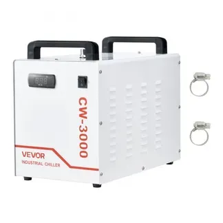 VEVOR Industrieller Wasserkühler CW-3000, Industrie-Wasserkühler-Kühlsystem mit 9-L-Tank, 10 L/min Durchfluss, Kühlgerät mit Hochgeschwindigkeitslüfter, für Lasergravur-&-schneidmaschinen VEVOR Industrieller Wasserkühler CW-3000, Industrie-Wasserkühler-Kühlsystem mit 9-L-Tank, 10 L/min Durchfluss, Kühlgerät mit Hochgeschwindigkeitslüfter, für Lasergravur-&-schneidmaschinen