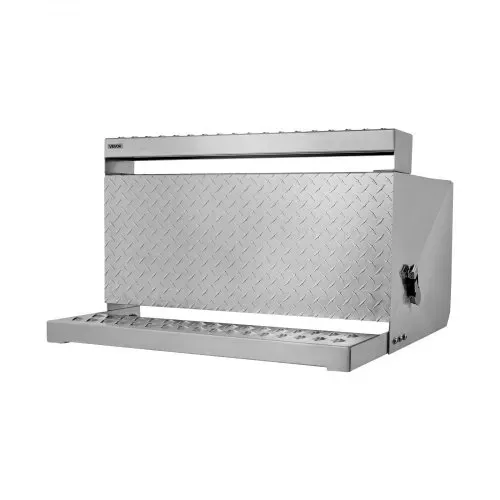 VEVOR Sattel-Trittkasten, 790x770x485 mm, Werkzeugkasten aus Alu, Aufbewahrungsbox für den Einstieg in die Fahrerkabine mit stoßdämpfendem Riegel für Pritschenwagen, Kräne & Sattelschlepper – Bild 8