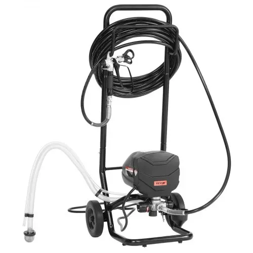 VEVOR Airless-Farbspritzgerät Sprühgerät mit Standfuß 640 W 3000 psi, Farbsprühsystem mit Reinigungsbürste & Schlauch & Verlängerungsstange & Düsen, Farbsprühgerät für Wohnungen, Gebäude – Bild 9