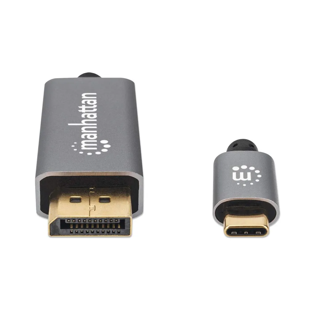 Manhattan 354844 Videokabel-Adapter 2 m USB Typ-C DisplayPort Schwarz, Silber – Bild 3