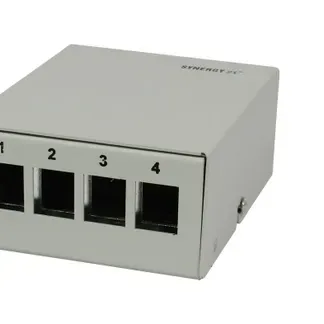 Keystone, Modulträger, Patchpanel für 4x TP-Modul, Aufputz, Metall, Lichtgrau, Synergy 21, Keystone, Modulträger, Patchpanel für 4x TP-Modul, Aufputz, Metall, Lichtgrau, Synergy 21,