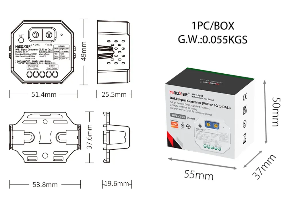 MiBoxer DL-WR DALI Signalwandler WiFi + 2,4GHz zu DALI – Bild 5