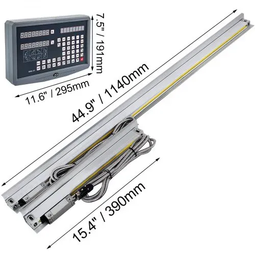 VEVOR 2 Achsen Digitalanzeige Linear Scale Hochpräzise, 220V Linearmaßstab, 10 Fuß Digital Display Linear Scale High Precision – Bild 7