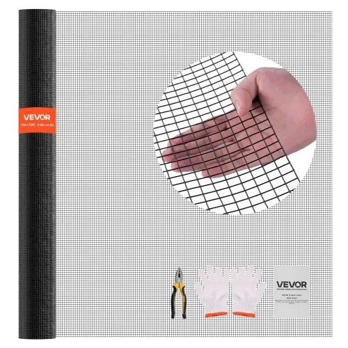 VEVOR Gartenzaun 183 cm x 15,24 m, Maschenbreite 1,27×1,27 cm, φ1,06 mm verzinkter Drahtgitterrolle, vinylbeschichteter Hühnerdrahtzaun, Schweißgitter, Gartenpflanzenzaun für Kaninchenkäfige VEVOR Gartenzaun 183 cm x 15,24 m, Maschenbreite 1,27×1,27 cm, φ1,06 mm verzinkter Drahtgitterrolle, vinylbeschichteter Hühnerdrahtzaun, Schweißgitter, Gartenpflanzenzaun für Kaninchenkäfige